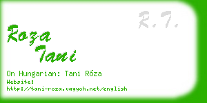 roza tani business card