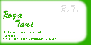 roza tani business card